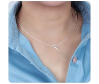 Letter P Silver Necklace SPE-5530